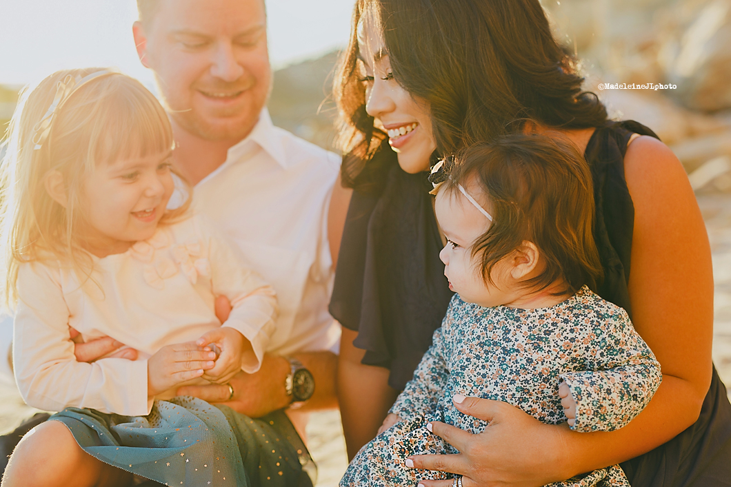 Little Corona del Mar beach session. Orange County family beach photography